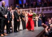 Nazan Fikret and fellow singers at the end of the concert