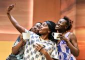 Selfie conscious: Nicola Maisie Taylor, Aretha Ayeh and Marième Diouf in 'The Hoes'