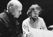 Lutoslawski and Zimerman, preparing for the piano concerto's premiere in 1988