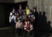 The trainee jockeys at the Northern Racing College in Doncaster