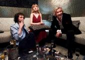 Pass the bubbly: Chris Addison, Imogen Poots and Steve Coogan in 'The Look of Love'