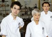 Three masterchefs: Steve Barringer, Claire Hutchings and, modestly at the back, the brilliant winner Ash Mair