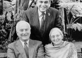 Director James Ivory (left), producer Ismael Merchant and screenwriter Ruth Prawer Jhabvala