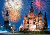 Moscow's Red Square: first protests, then fireworks
