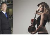 Business and art: Jonathan Moulds and violinist Nicola Benedetti who plays his Stradivariuses