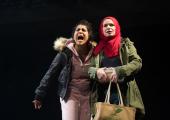 Noisy protest: Maya Sondhi and Clare Calbraith in ‘Multitudes’