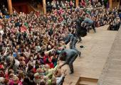 Chicago Shakespeare Theater gladhandle Globe to Globe's groundlings