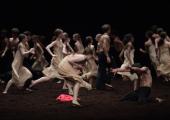 Dancers of English National Ballet in Pina Bausch's 'Rite of Spring'.