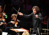 Robin Ticciati conducting the SCO at the Proms earlier this year