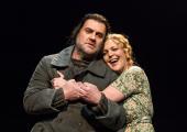 Senta and the Dutchman (Adrianna Pieczonka and Bryn Terfel) confront their destiny