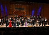 Pappano conducted the first of two performances this week with the LSO and a large international cast