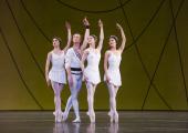 Happily brilliant ensemble: Yasmine Naghdi, Vadim Muntagirov, Marianela Nuñez and Yuhui Choe in Symphonic Variations.