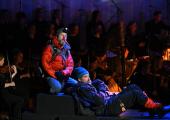 Rob Hall (Andrew Bidlack) and Doug Hansen (Craig Verm) face their fate at the Everest summit