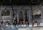 Let there be light: Pablo Bronstein's striking designs offer a stylish backdrop for the Ramber dancers