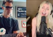 Matt Cameron of Soundgarden and Taylor Momsen of The Pretty Reckless performing in lockdown