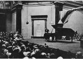 Dame Myra Hess performing at the National Gallery during World War Two