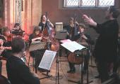 Ben Johnson conducting the Southrepps Sinfonia in St James's Church