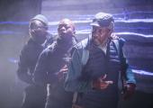 Up hill and down dale: Trevor Laird, Tonderai Munyevu and Tyrone Huggins in 'Black Men Walking'.