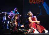 Lyrical: Kareem Samara, Sabrina Mahfouz and Laura Hanna in 'A History of Water in the Middle East'.