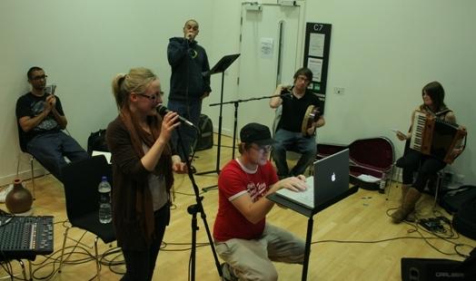 Getting to know you: first rehearsal of Geordie folk pioneers PBS6