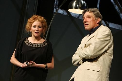 Bitch, boast and gossip: Dorothea Myer-Bennett as Célimène  and Simon Armstrong as Alceste in 'The Misanthrope'