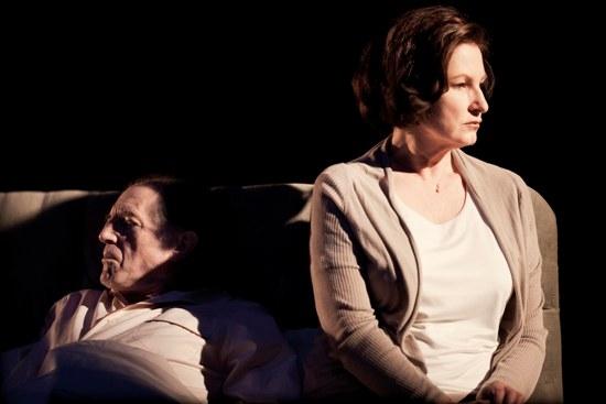 Trying but mainly failing to connect: David Bradley and Deborah Findlay in 'Moonlight'