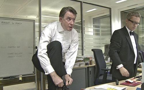 Lord Mandelson of Foy gives a masterclass in political shoelace tying