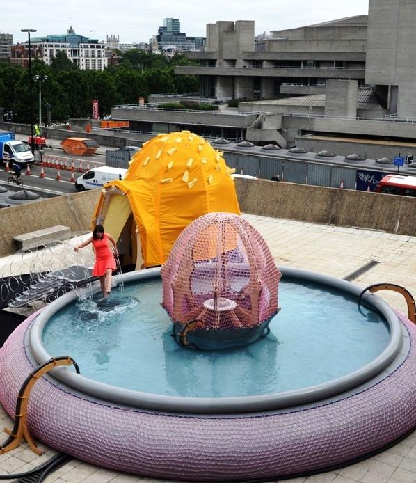 Take a dip in Ernesto Neto's pool on the terrace of the Hayward Gallery