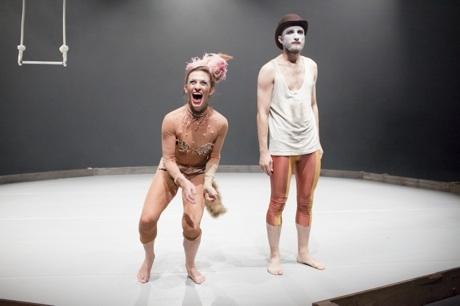 It Needs Horses: A black-comedy duo for scraggy clown and louche trapezist - the audience choice