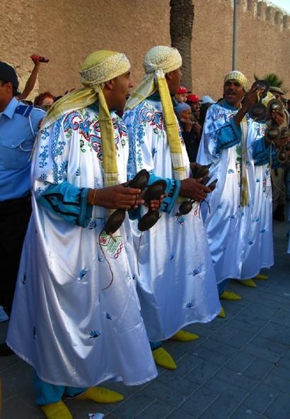 Gnawa musicians playing at opening ceremony