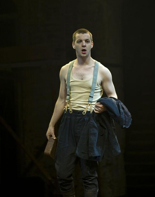 Gethin Anthony as James: the new arrival is soon introduced to the horrors of war 