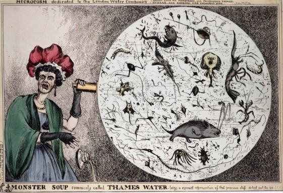 'Monster Soup, commonly called Thames Water' imagines what pestilent creatures may be found in the Thames