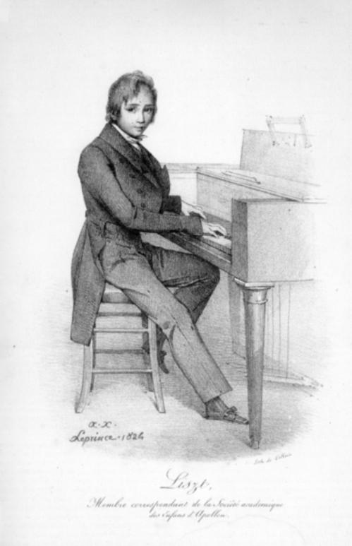 Young Liszt in 1824, the year he was commissioned to write his only opera, by Leprince