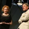 Bitch, boast and gossip: Dorothea Myer-Bennett as Célimène  and Simon Armstrong as Alceste in 'The Misanthrope'