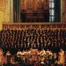 Gloucester Cathedral, stage for Elgar's 'The Kingdom': 'glorious orchestral sonorities echoing round the huge Norman columns'