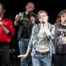 'The Monster in the Hall': 'The play is performed by four actors, who also form a sort of Greek chorus made flesh as a 1960s girls group, The Fabulous Duckettes'
