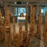 Foreground: Clone Installation (1980-1982) by Keith Brown. Background film: Communion (2010) by Nina Danino