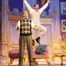 Yes he can: Damian Humbley's Max Garber finds the tenor within while Michael Matus's Tito Merelli leaps for joy