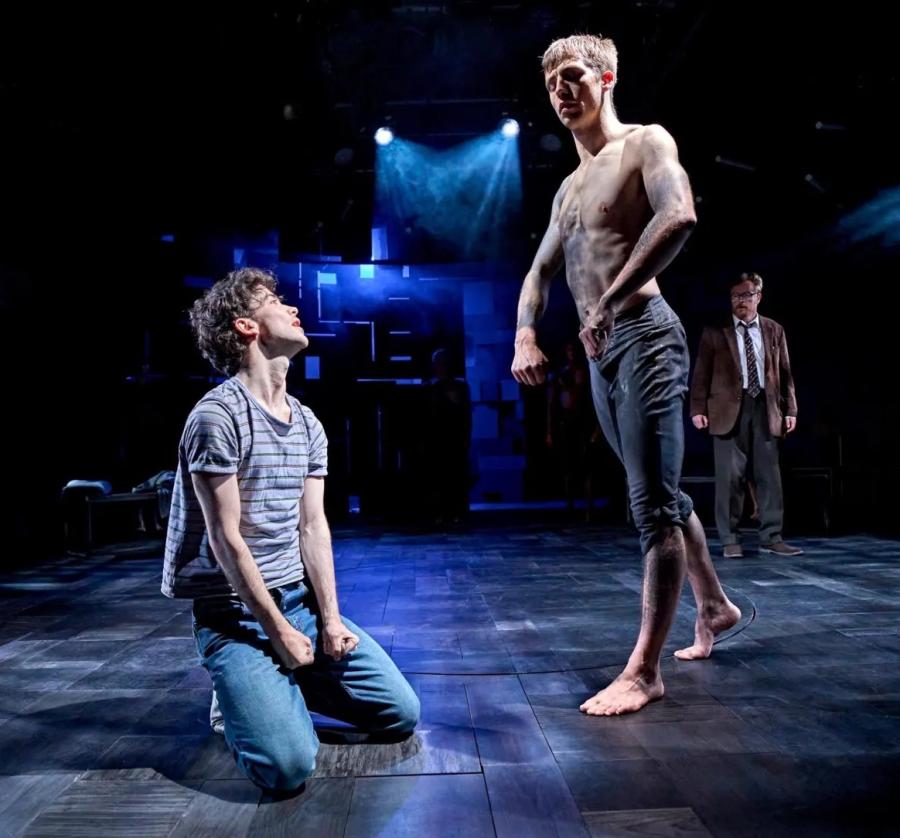 Noah Valentine as Alan Strang, Ed Mitchell as Nugget in Equus