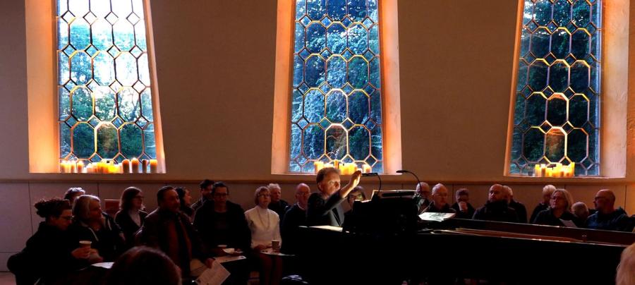 Tim Horton at the sunrise concert, Samuel Worth Chapel, Sheffield
