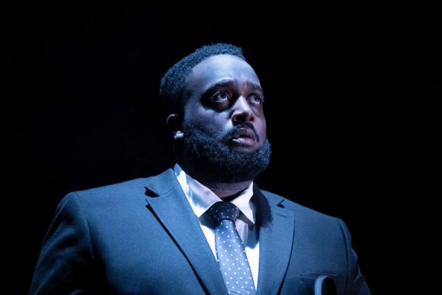 Shakeel Haakim in the curtain-raiser to 'Krapp's Last Tape'