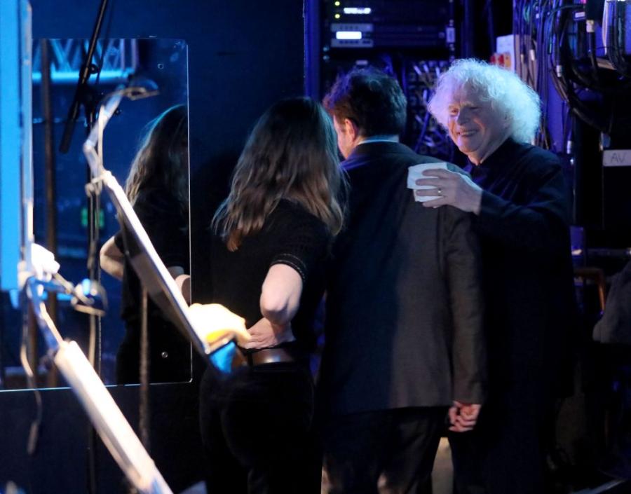 Rattle backstage at the National Concert Hall