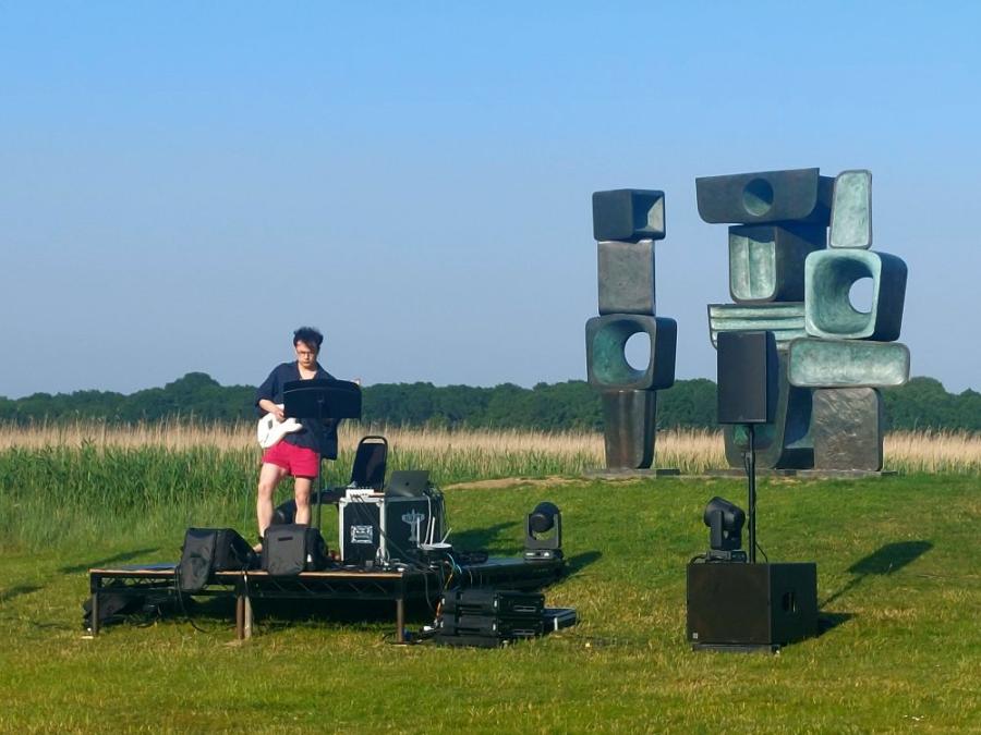 Sean Shibe rehearsing his 'Electric Twilight' programme on Thursday afternoon