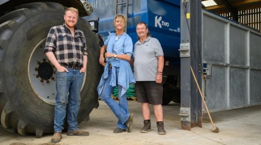 Kaleb Cooper, Lisa Hogan,Gerald G-dog, in Clarkson's Farm 5