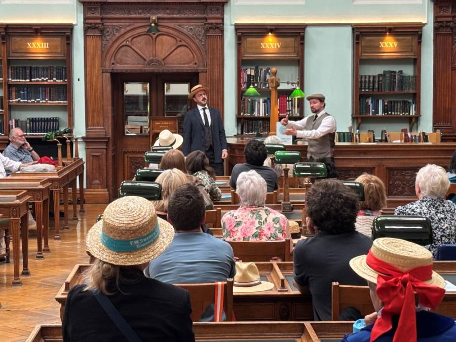 Part of 'Scylla and Charybdis' in the National Library of Ireland on Bloomsday