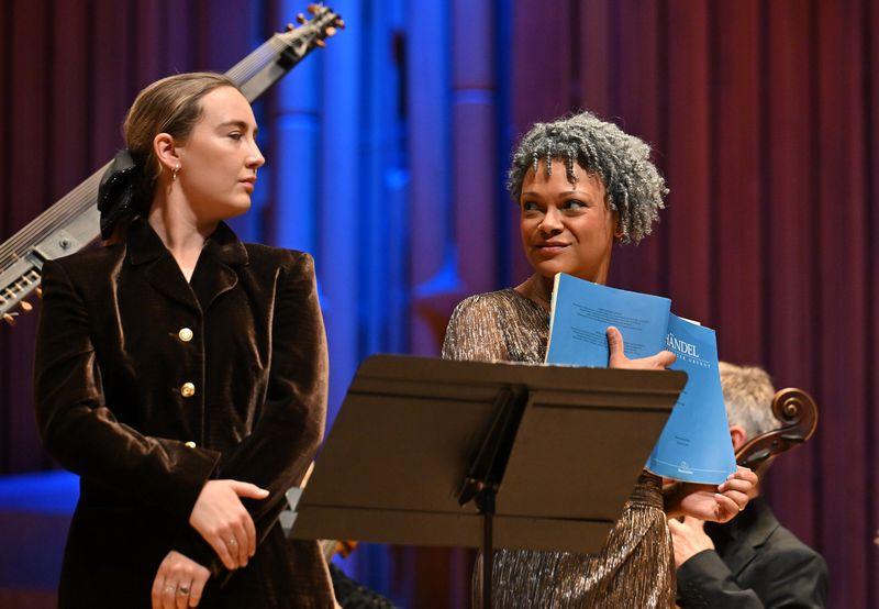 Rebecca Leggett as Arsamene and Rachel Redmond as Atalanta