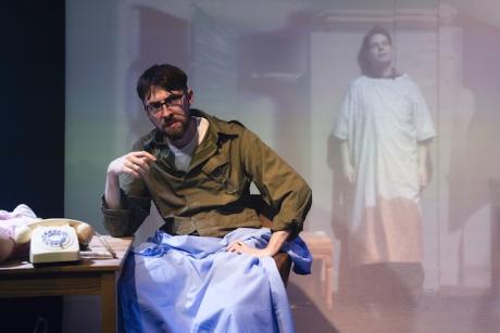 Alex Crook plays multiple roles in Slaughterhouse Five