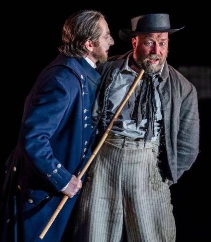 Sam Carl (Claggart) with Alasdair Elliott (Red Whiskers)