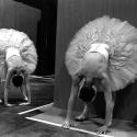 1999: English National Ballet corps warm up in Hong Kong before 'Swan Lake'