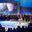 Ghost at the party: Roman Polanski, director of Best Film 'The Ghost', looks on at the European Film Awards